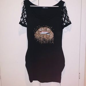 Black bodycon dress